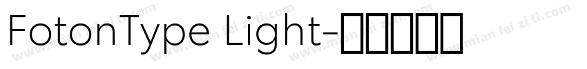 FotonType Light字体转换
